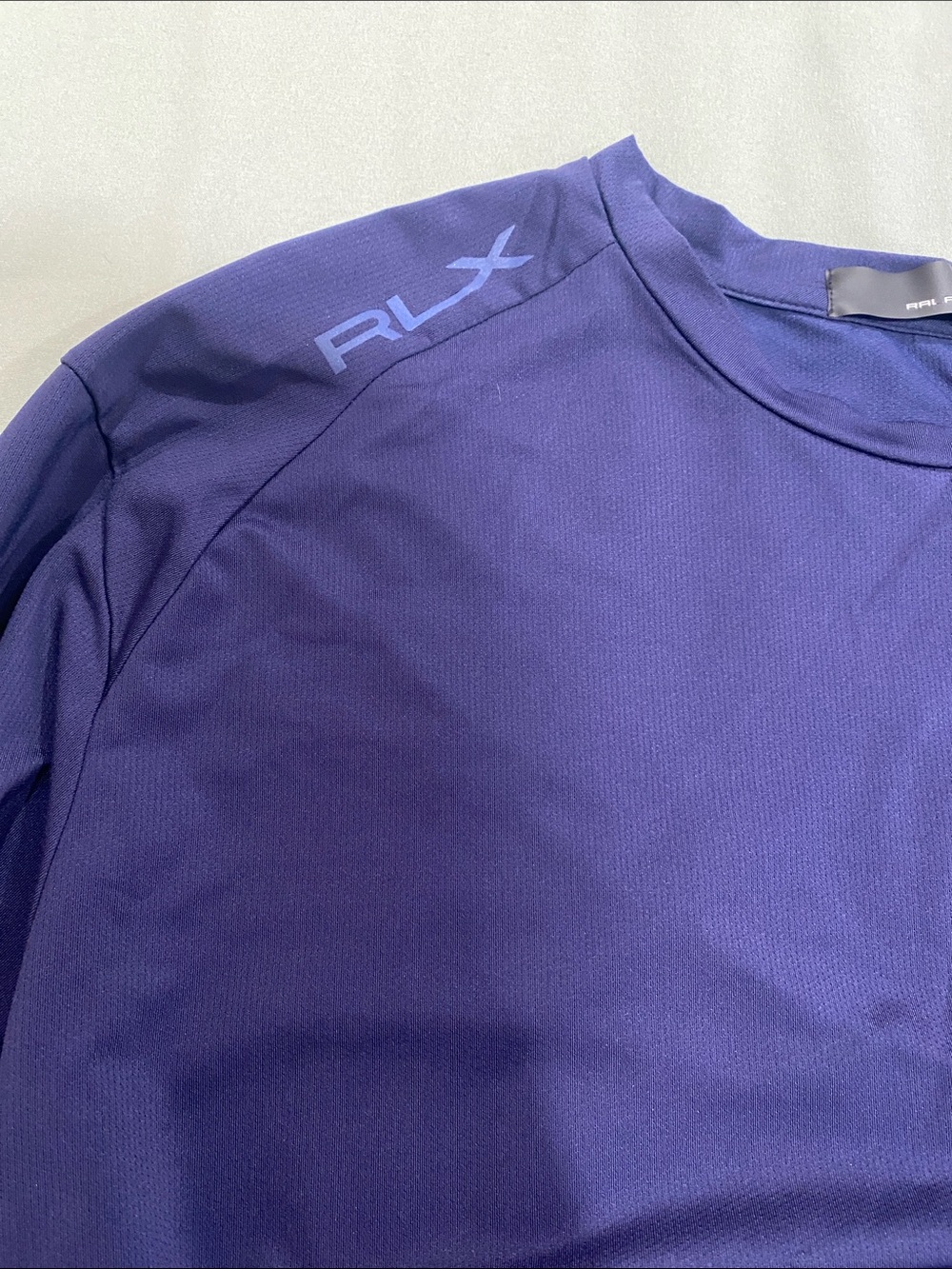 RLX Ralph Lauren Men's Long Sleeve Performance Tee - Navy Blue - Picture 4 of 6